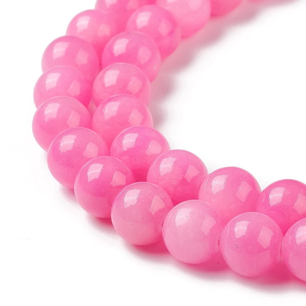 Mashan Jade - Pink, Runde (10mm) - Uniq Perler - 143372