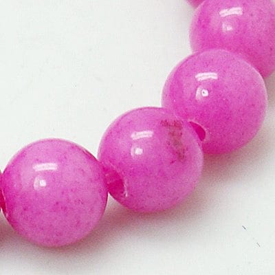 Mashan Jade - Pink, Runde (12mm) - Uniq Perler - 114921