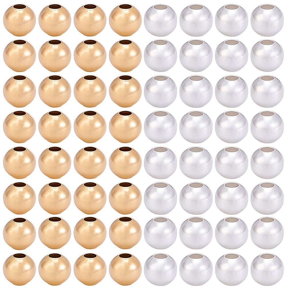 Mellanledspärlor – Långtidshållbar Förgylld Mässing, Färgmix (3,5 mm) 400 st.