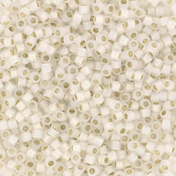 miyuki beads Miyuki delica's 11/0 - gilt lined white opal 221