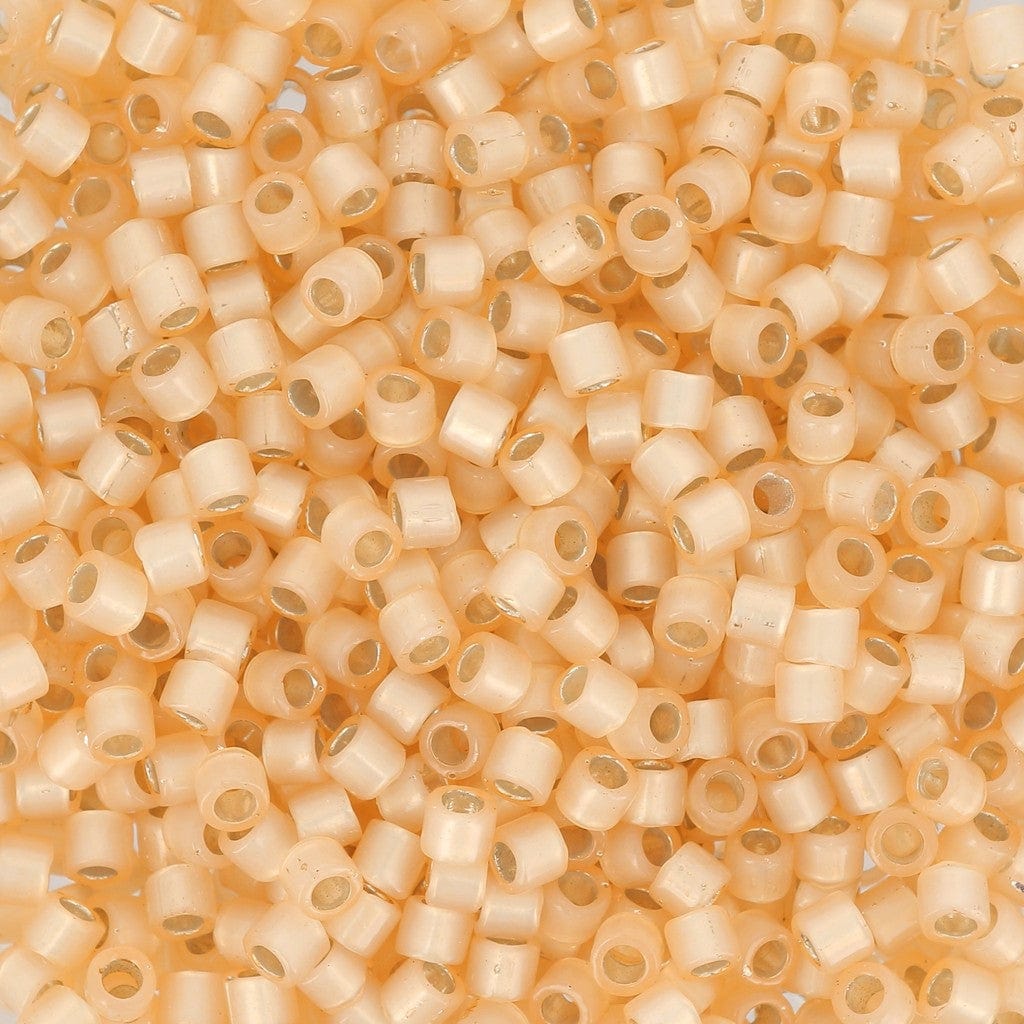 Miyuki Delica Perler, DB 0621, Silverlined Dyed Light Apricot, 11/0 - Uniq Perler - 111232