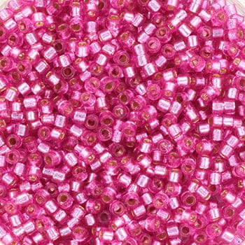 Miyuki Delica Perler, DB 2153, Duracoat Silverlined Dyed Pink Parfait, 11/0 - Uniq Perler - 113322
