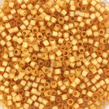 Miyuki Delica Perler – DB 2171, Duracoat Semi Frosted Silverlined Dyed Straw (11/0) - Uniq Perler - DB-2171-50
