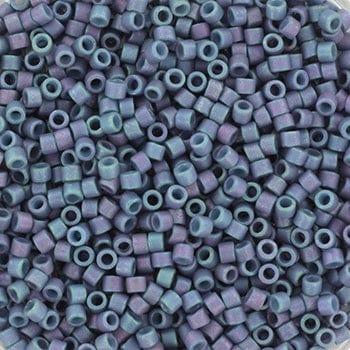 Miyuki Delica Perler, DB 376, Metallic Matte Luster Steel Blue, 11/0 - Uniq Perler - 310582
