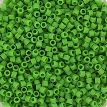 Miyuki Delica Perler – DB 754, Opaque Matte Green (11/0) - Uniq Perler - DB-754-100