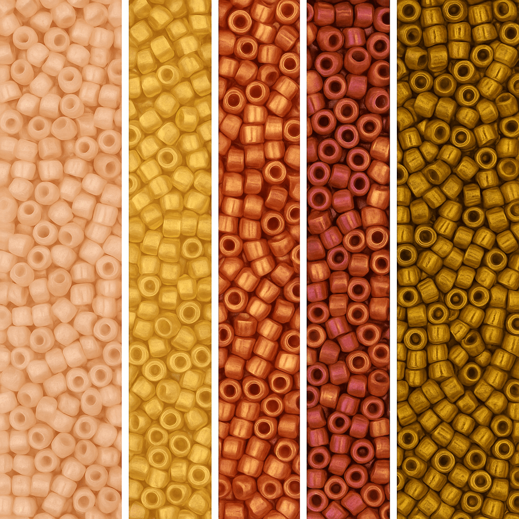 Miyuki Delica Sæt – Golden Harvest, 11/0 - Uniq Perler - 8985456