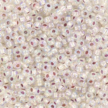 Miyuki Rocailles Perler 11/0 (Silverlined ab crystal 1001) - Uniq Perler -