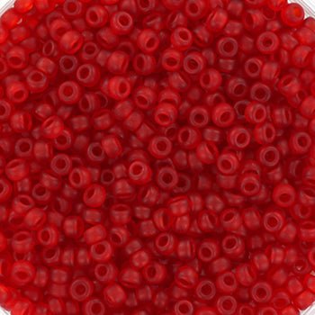 Miyuki Rocailles Perler - RR 141F, transparant matte ruby, 11/0 - Uniq Perler -