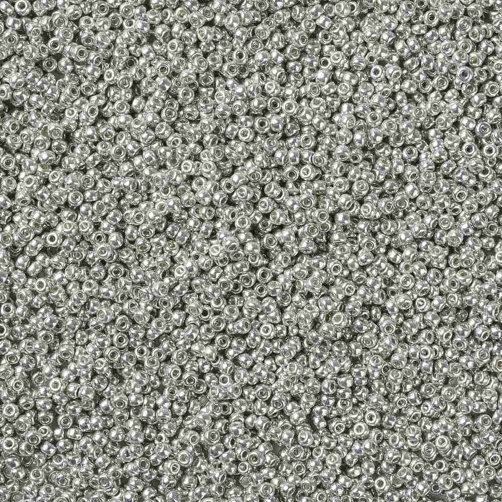 Miyuki Rocailles Perler, RR 181, Galvanized Silver, 8/0 - Uniq Perler - 114843