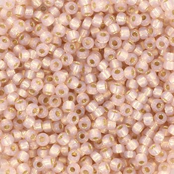 Miyuki Rocailles Perler (silverlined alabaster dyed blush 579) - Uniq Perler -