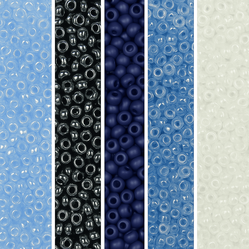 Miyuki Rocailles Sæt – Arctic Night, 11/0 - Uniq Perler - 765467