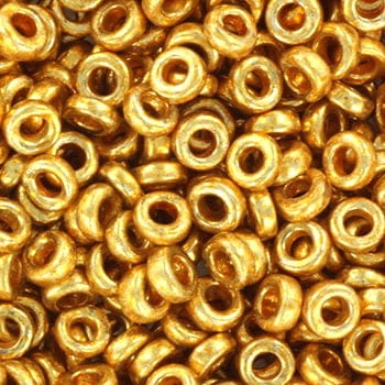 Miyuki spacer 3x1.3mm - (Duracoat galvanised gold 4202) - Uniq Perler - 112052