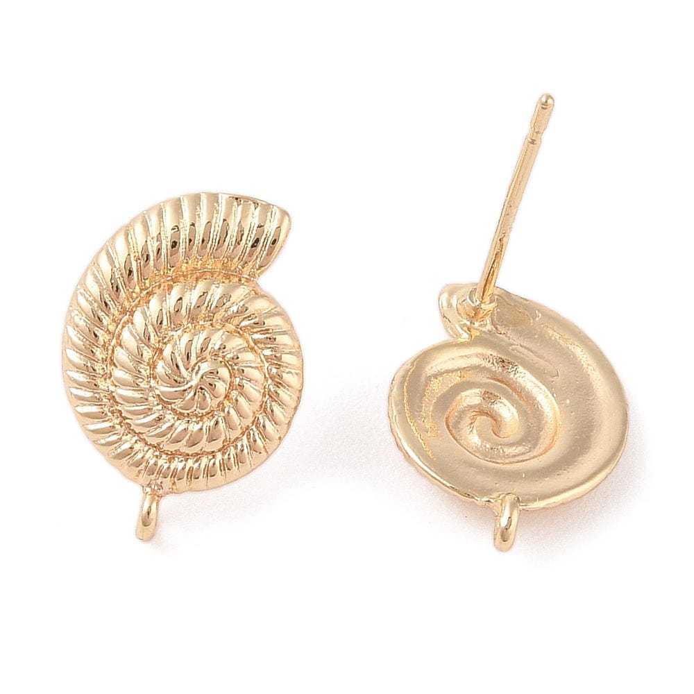 Muslinge Ørestikkere – 14K Forgyldt (16,5x11,5mm) - Uniq Perler - 115455