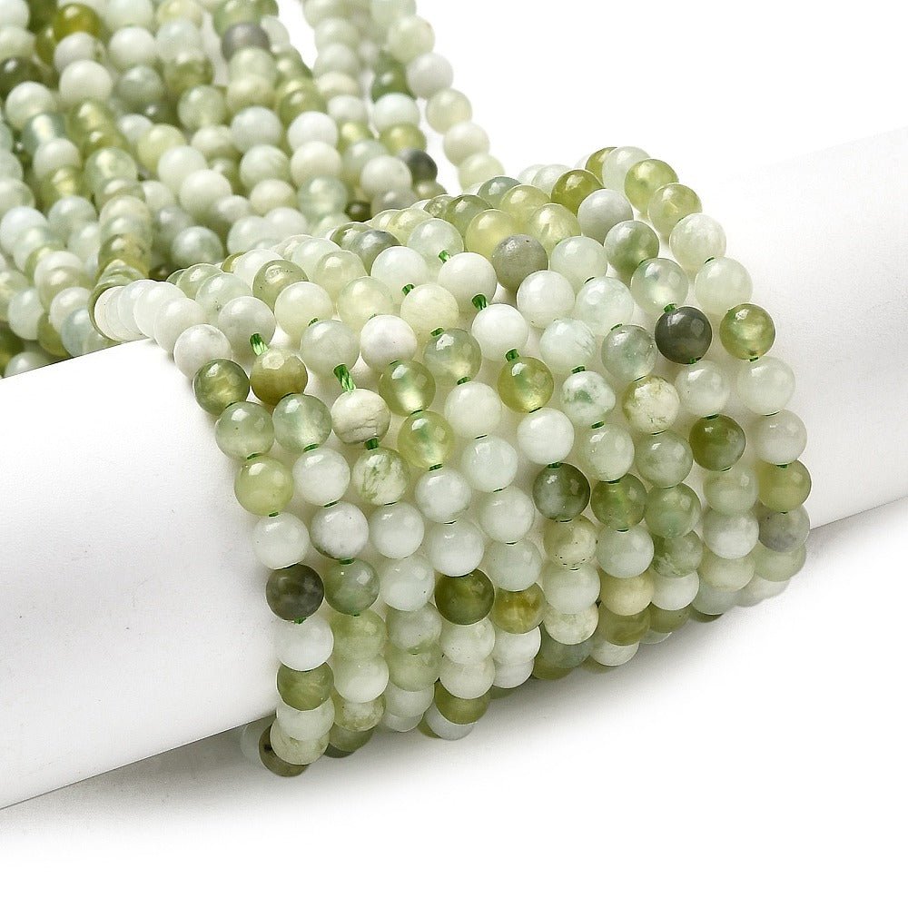 Naturlige Jade Perler – Runde (4~4,5mm, Streng) - Uniq Perler -