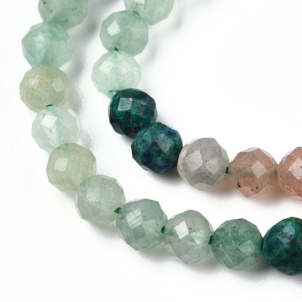 Natursten Mix – Facetteret (4mm) - Uniq Perler - 112019