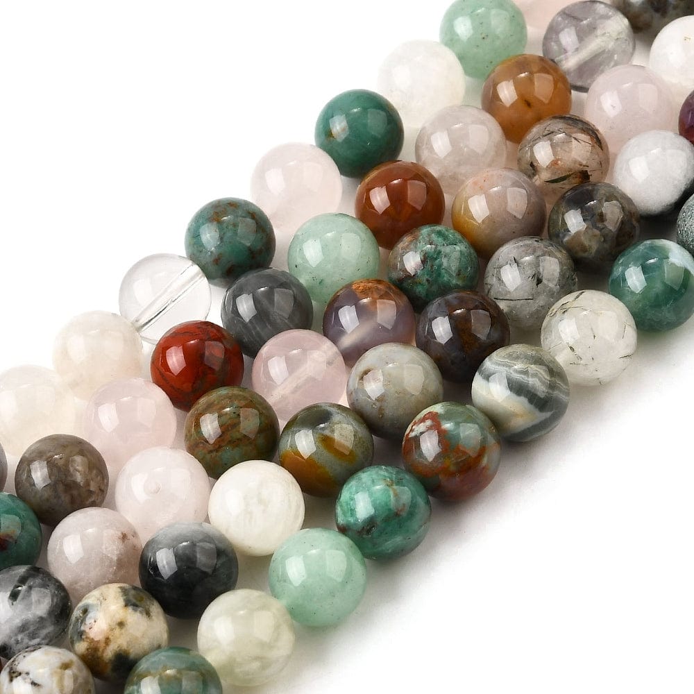 Natursten Mix – Runde (8mm) - Uniq Perler - 115222