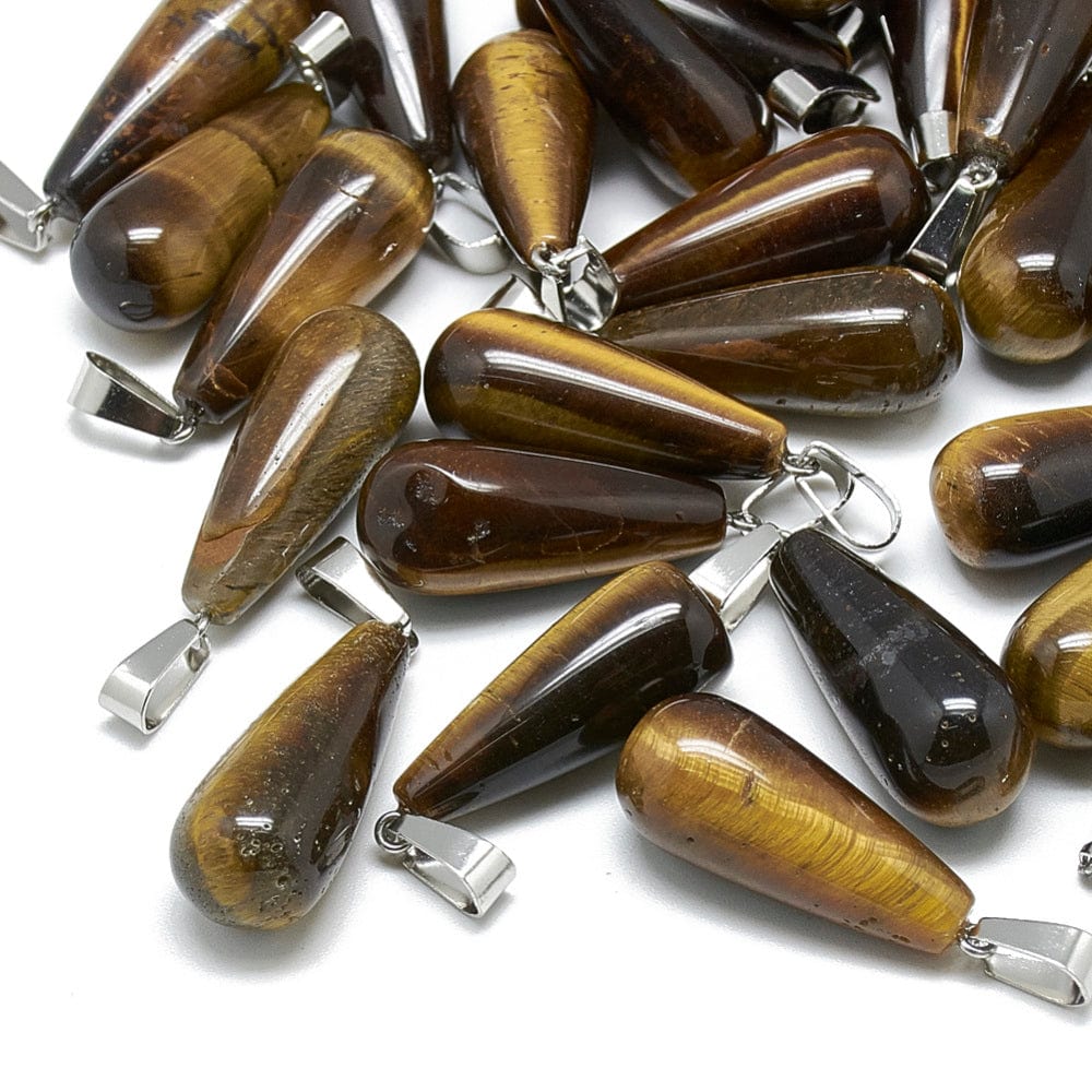 Naturstens Dråbe Vedhæng ass. modeller. - Uniq Perler - 112458