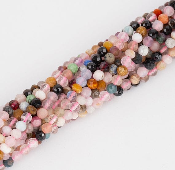 Naturstens Mix – Facetteret (3–3,5mm) - Uniq Perler - 114491