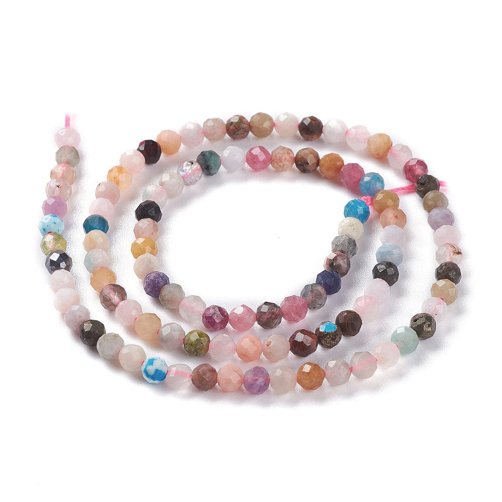 Naturstens Mix – Facetteret (3–3,5mm) - Uniq Perler - 114491