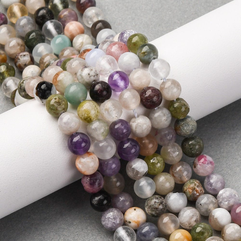 Naturstens Mix – Farve Mix, Rund (6mm) - Uniq Perler -