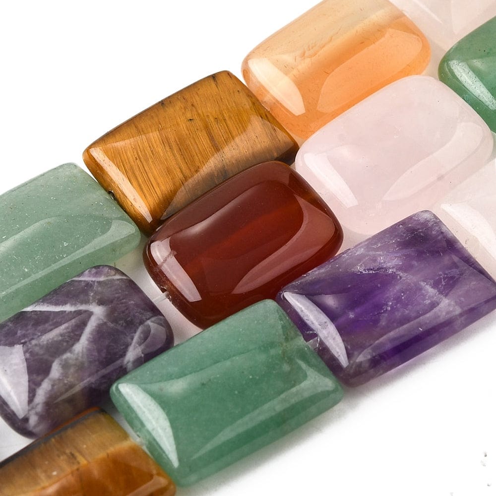 Naturstens Mix – Rektangel (18x13x5,5mm) - Uniq Perler - 75837130567832887217799284