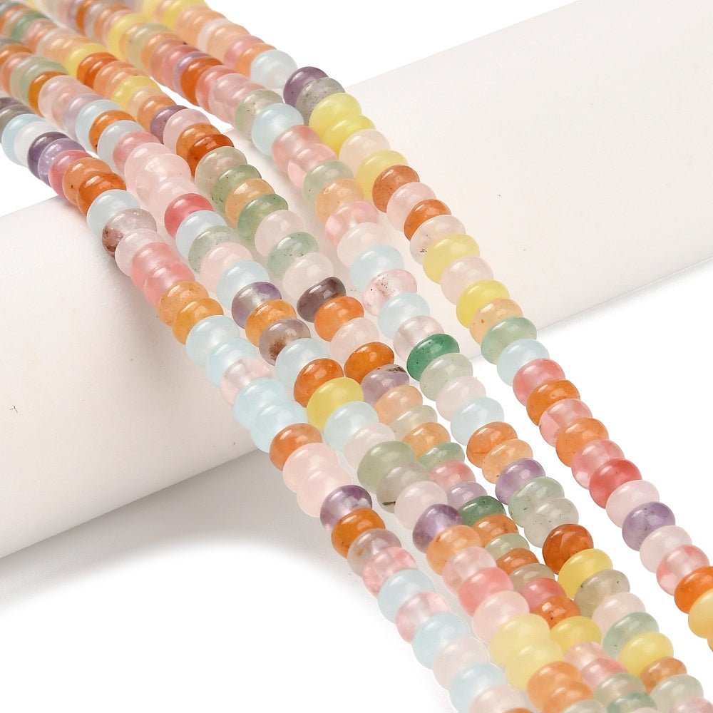 Naturstens Mix – Rondel (4x2mm) - Uniq Perler -