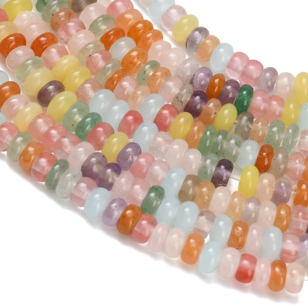 Naturstens Mix – Rondel (4x2mm) - Uniq Perler -