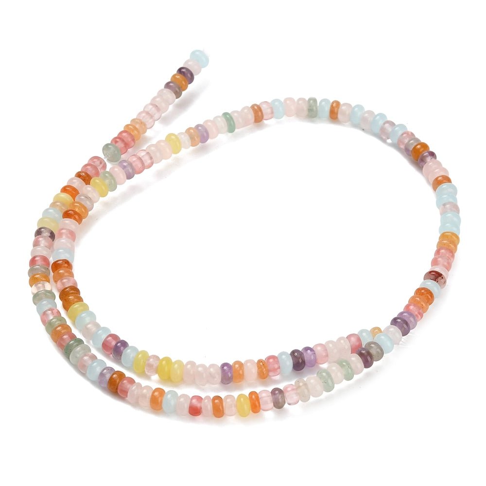 Naturstens Mix – Rondel (4x2mm) - Uniq Perler -