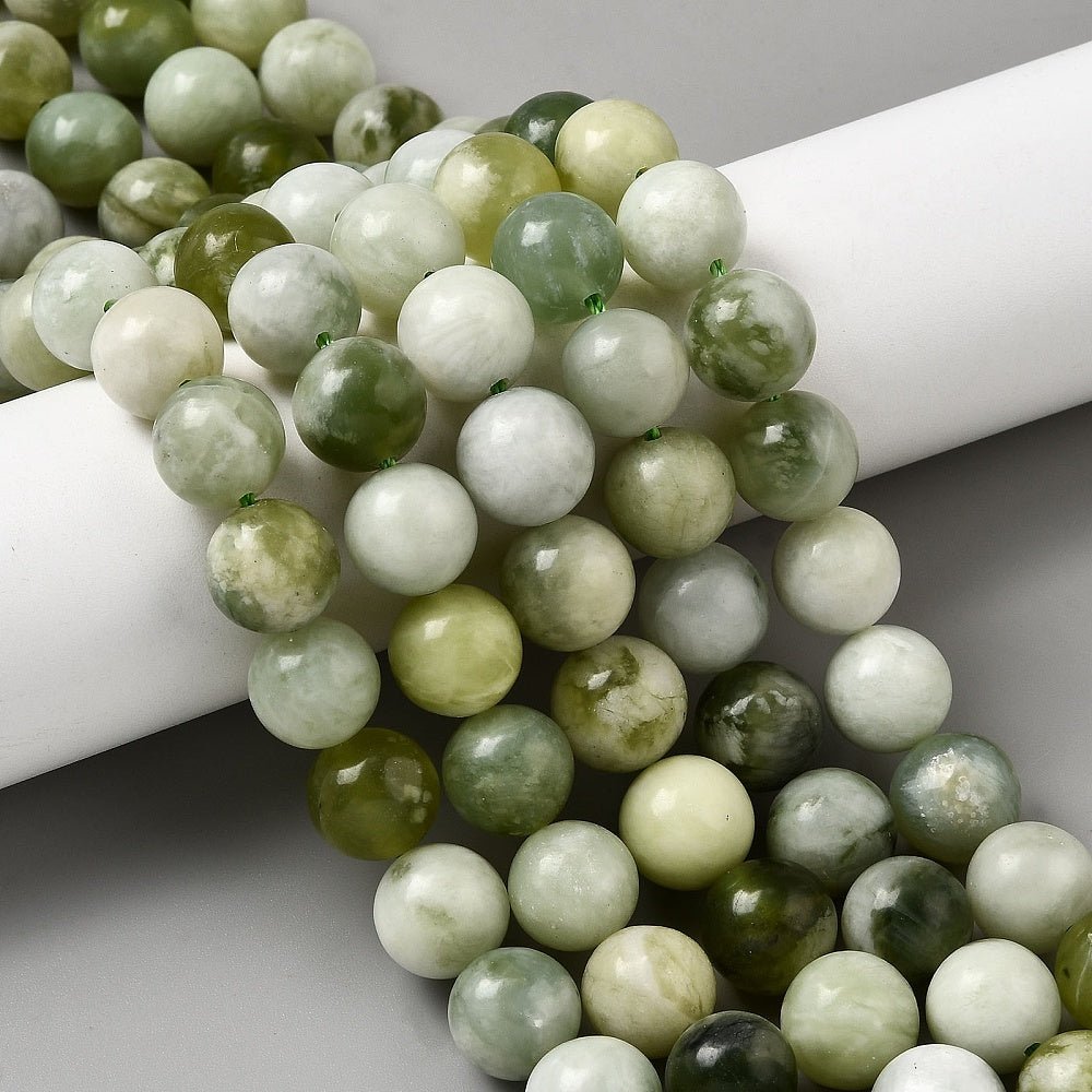 New Jade Perler – Grøn, Runde (12mm) - Uniq Perler - 125922