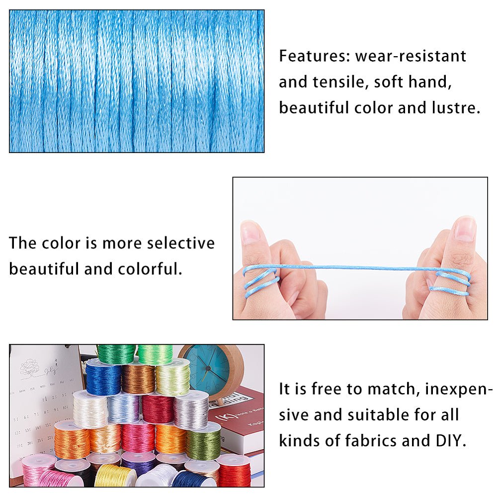 Nylontråd Sett – Fargemiks (1,5mm) 30 Farger