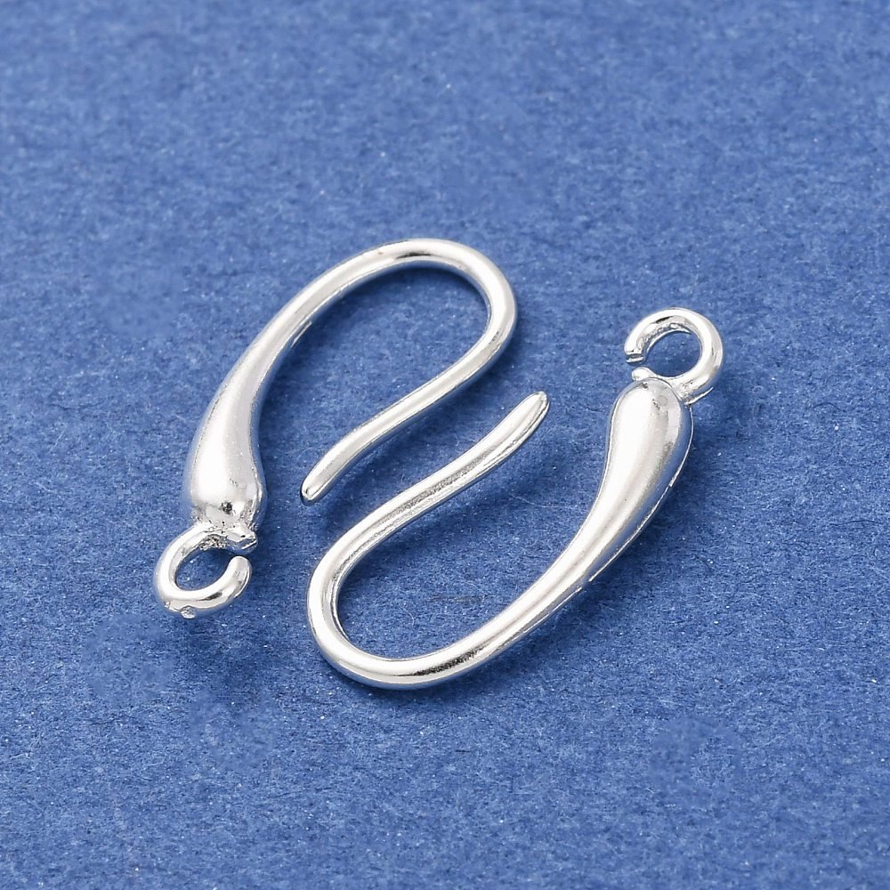 Ørekroge Med Øsken – 925 Sterling Sølv Belagt Messing (16,5x2,5mm) 2 stk. - Uniq Perler - 122629