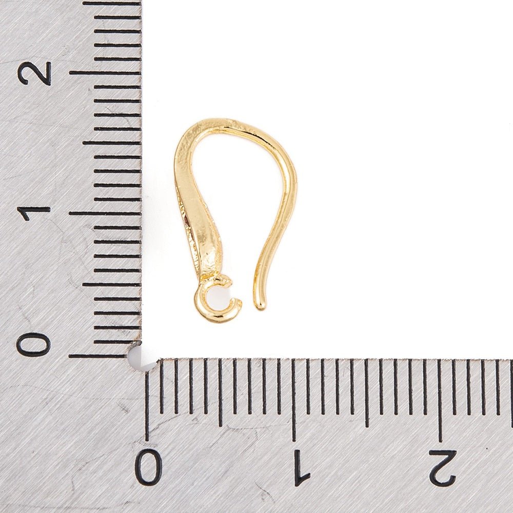Ørekroge Med Zirkonia – 18K Langtidsholdbar Forgyldt Messing (15x4mm) - Uniq Perler - 123922