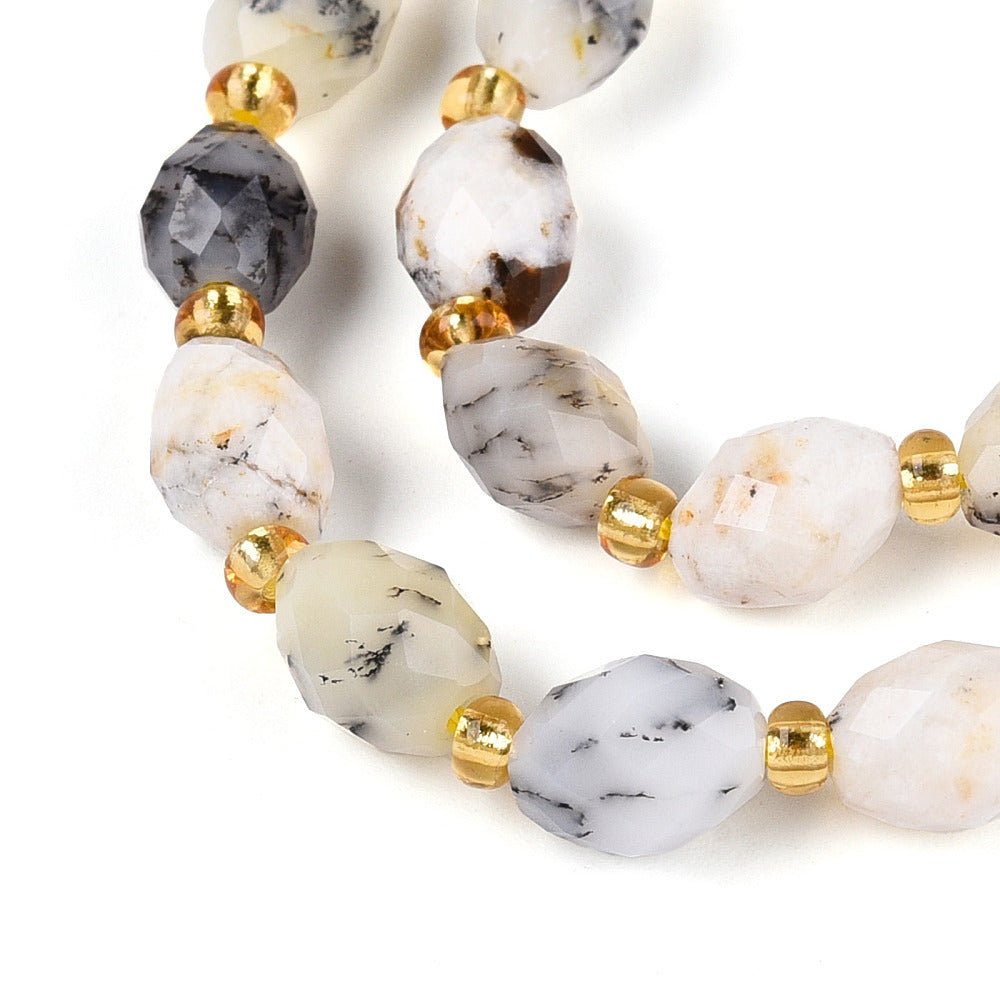 Opal Perler – Facetterede Ovale (8~9x6~8mm) - Uniq Perler -