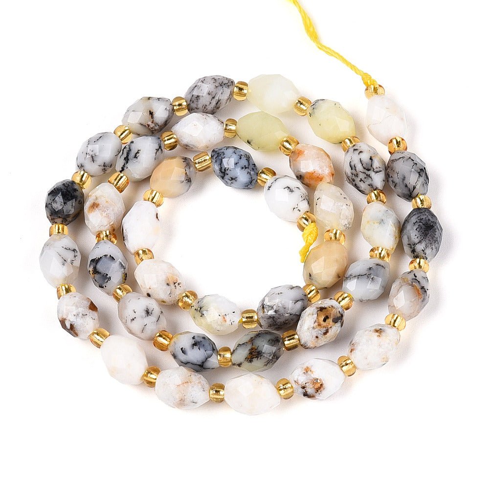 Opal Perler – Facetterede Ovale (8~9x6~8mm) - Uniq Perler -