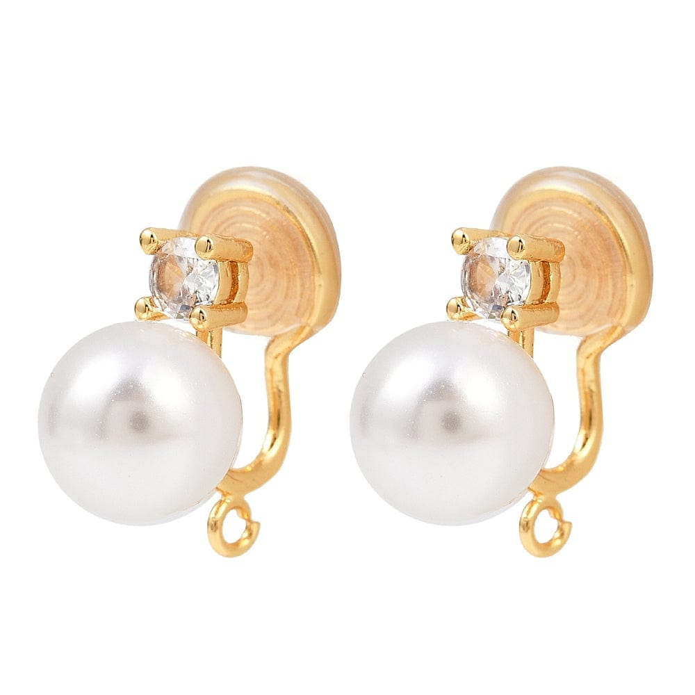 Øreklips Med Øje - 18K Langtidsholdbar Forgyldt (19x10mm) - Uniq Perler - 115482