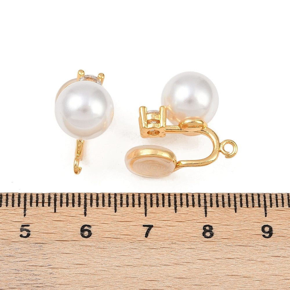 Øreklips Med Øje - 18K Langtidsholdbar Forgyldt (19x10mm) - Uniq Perler - 115482