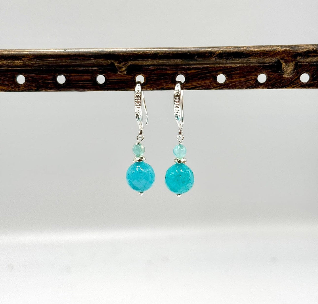 Ørekroge Med Mønster, Sterling Sølv 925 Belagt, (18,5mm) - Uniq Perler - 112804