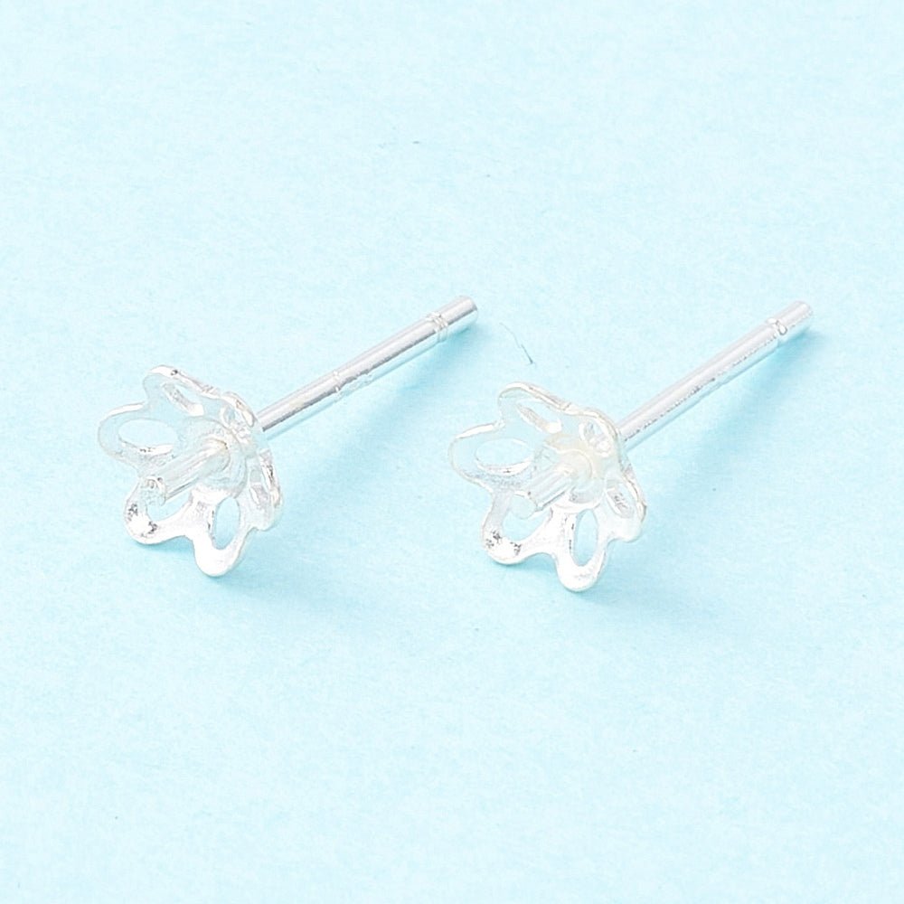 Ørestikkere Til Topboret Perler – Sterling Sølv 925 (4mm) - Uniq Perler - 117820