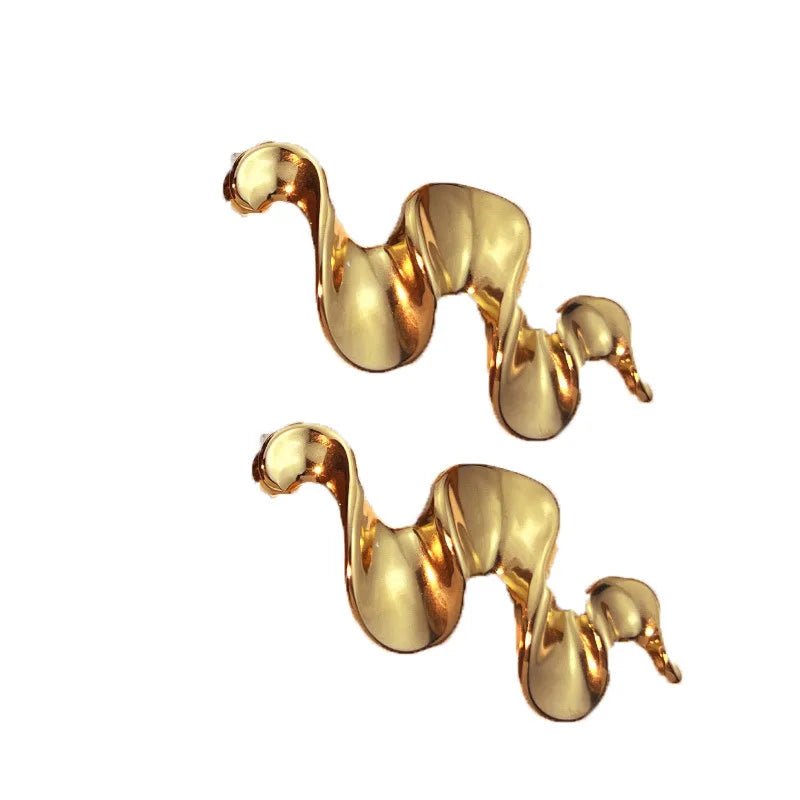 Organisk Design – Vandfast Forgyldt Stål (Par) - Uniq Perler - 56788