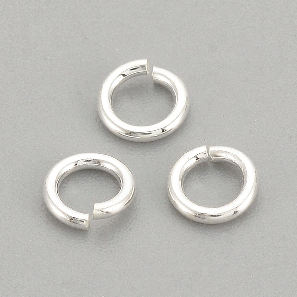Øsken/O - Ringe – Sterling Sølv 925 (4x0,7mm), 10 stk - Uniq Perler - 116030