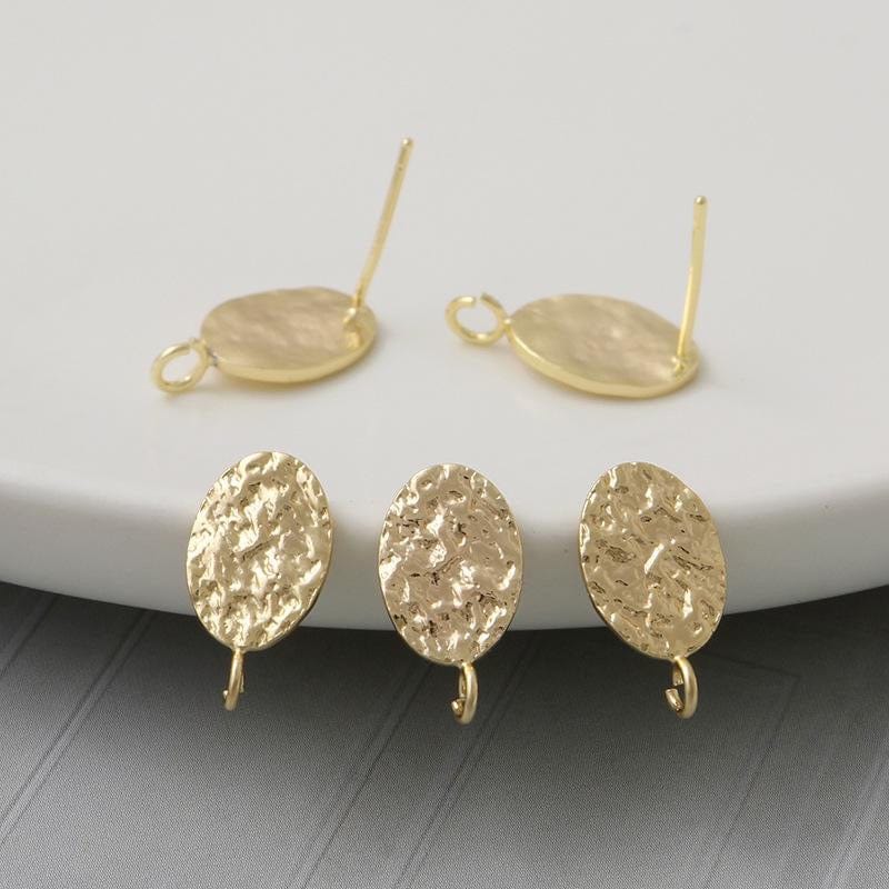 Ovale Ørestikkere – Vandfast Forgyldt Messing - Uniq Perler - 112969
