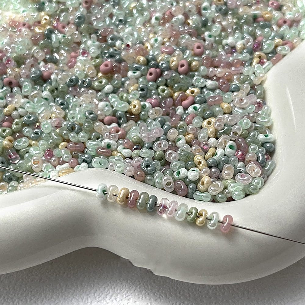 Ovale Seed Beads, 4x3x2mm, Ca. 50 stk(2 gram) - Uniq Perler - 228840