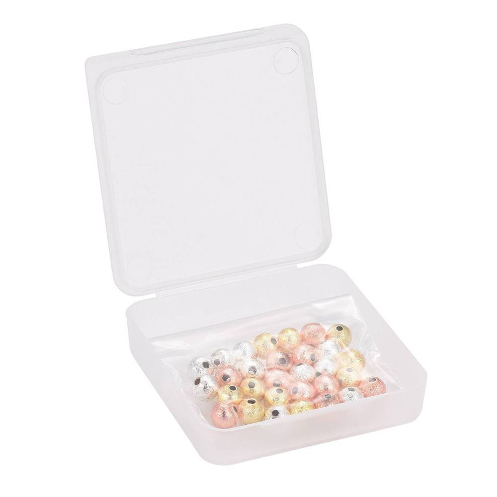 Pakke Med Belagte Messing Perler, 6x5,5mm, 30 stk - Uniq Perler - 113234