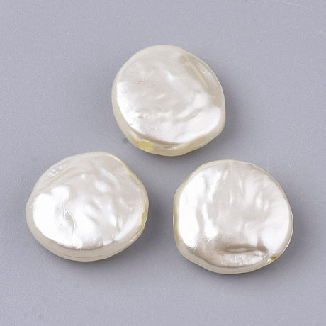 Pandahall Enkelt perler og sæt Akryl "coin" perler str. 14,5 mm, 25 stk.