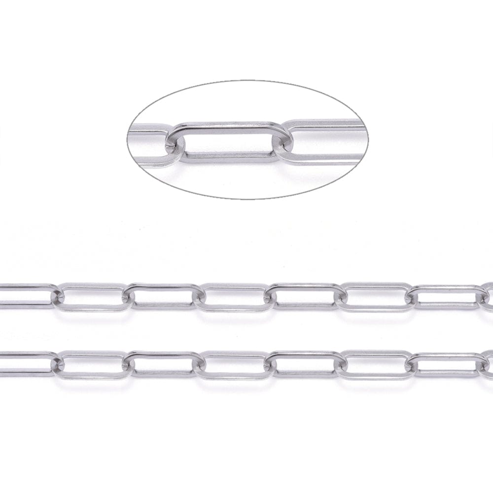 Papirklips Kæde, Stål, (16x6x1mm) - Uniq Perler - 111331