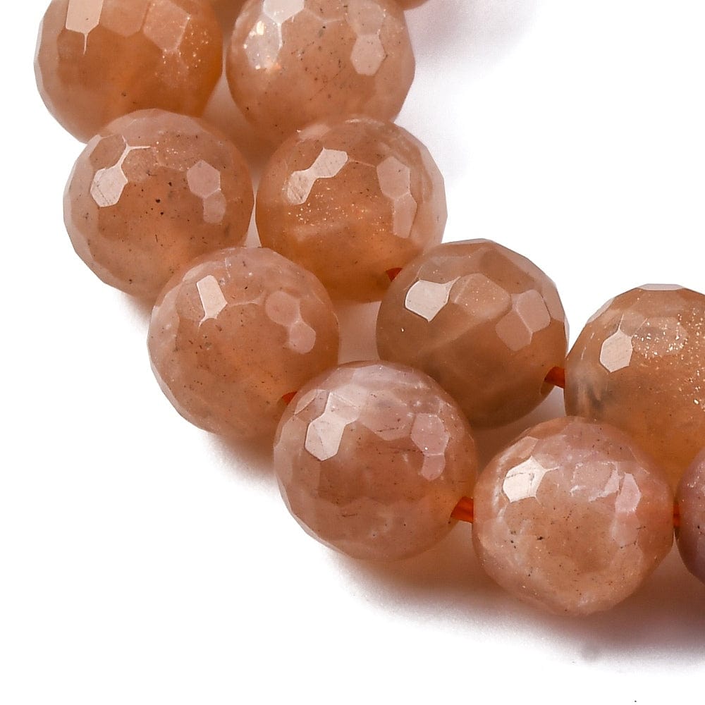 Peach Månesten – Facetteret (8mm) - Uniq Perler - 928272