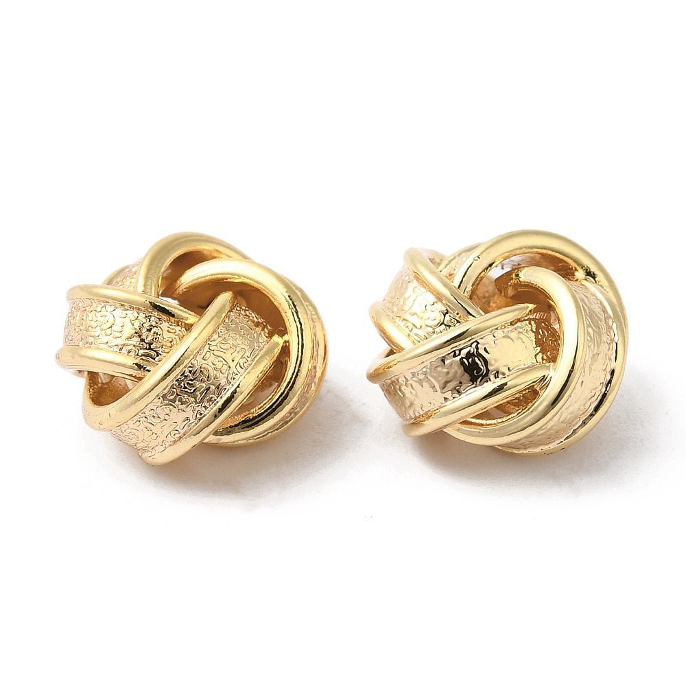 Perle – Knude, 18K Forgyldt (11.5x7mm) 4 stk - Uniq Perler -