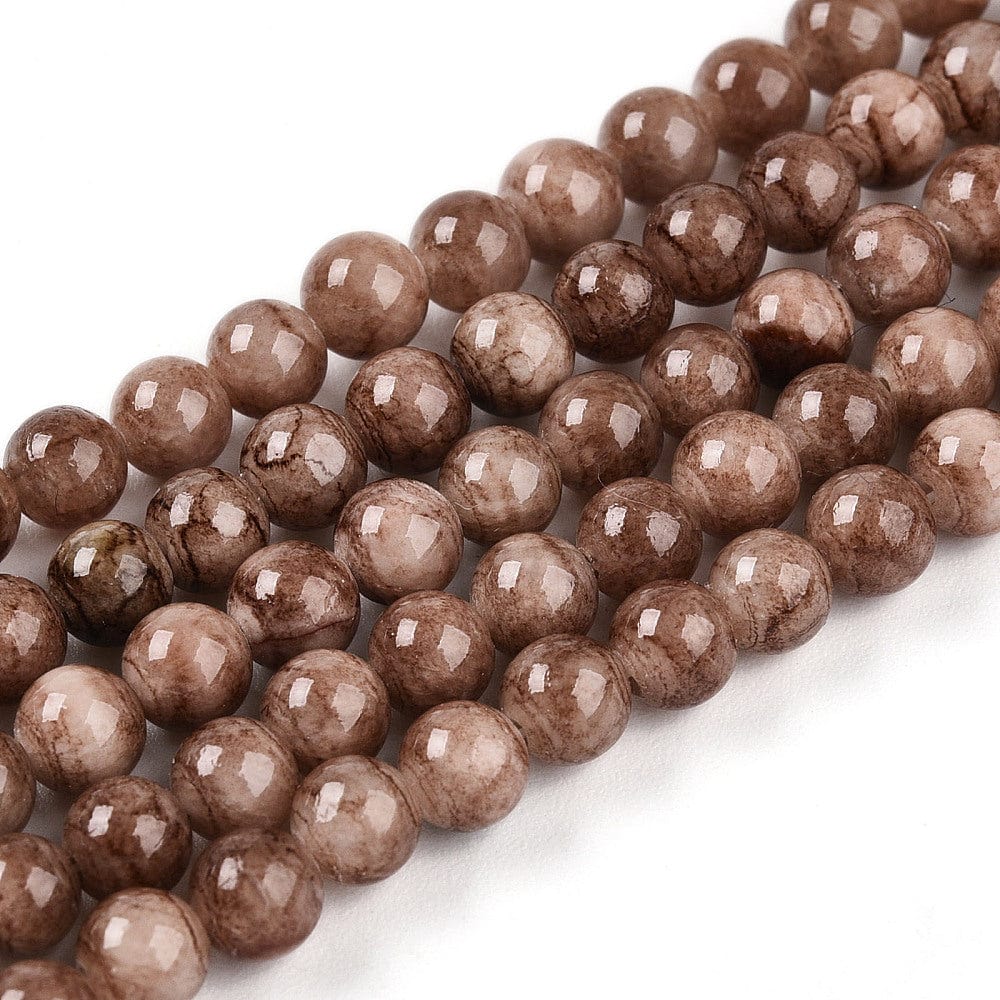 Persian Jade - Rund, Brun (4 - 5mm) - Uniq Perler - 116102