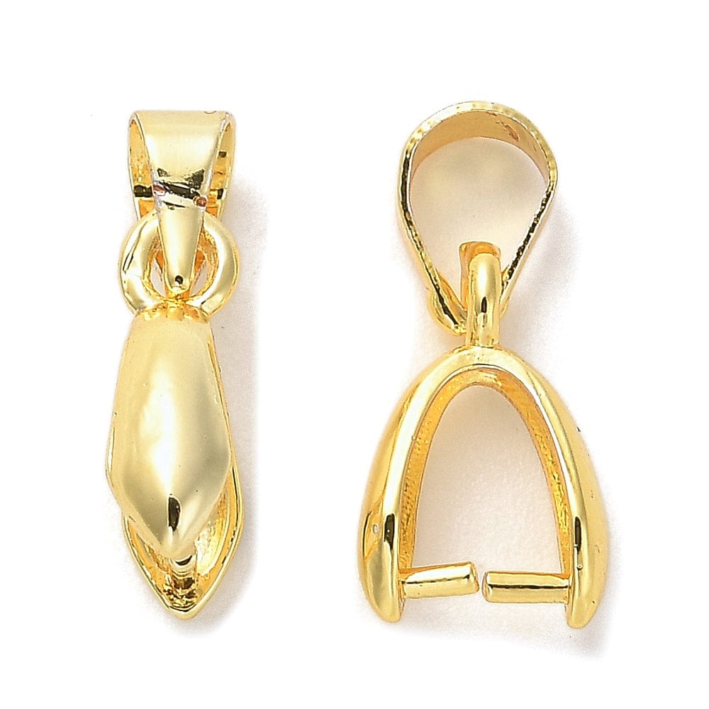 Pinch Bail - 18K Forgyldt Messing, (16,5mm, 4 stk) - Uniq Perler - 114098