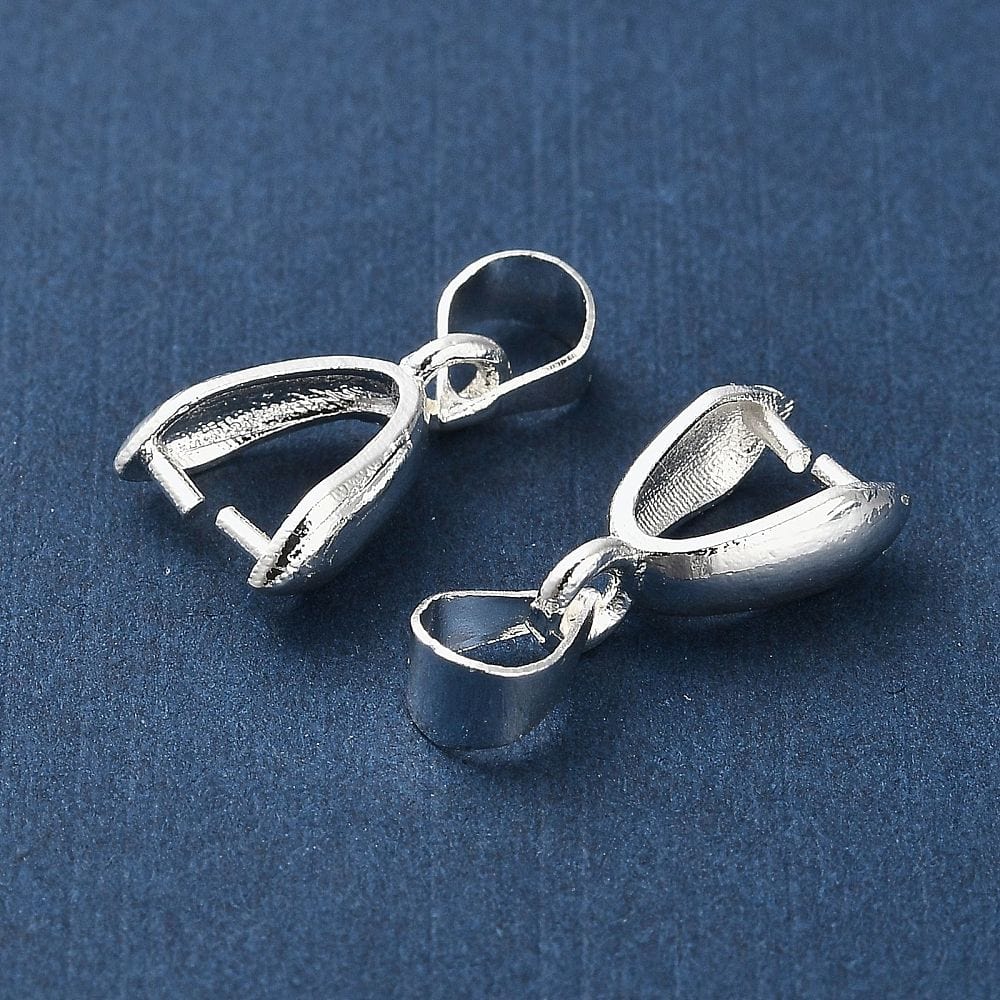 Pinch Bail – Forsølvet Messing (16.5mm) - Uniq Perler - 114132